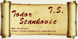 Todor Stanković vizit kartica